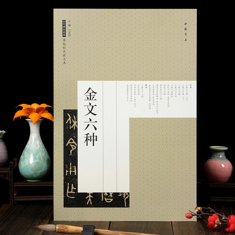 Regular Script Brush Copybook Yan Zhenqing Zhao Mengfu Calligraphy Book Chinese Classics Inscription Chinese Bronze Inscription