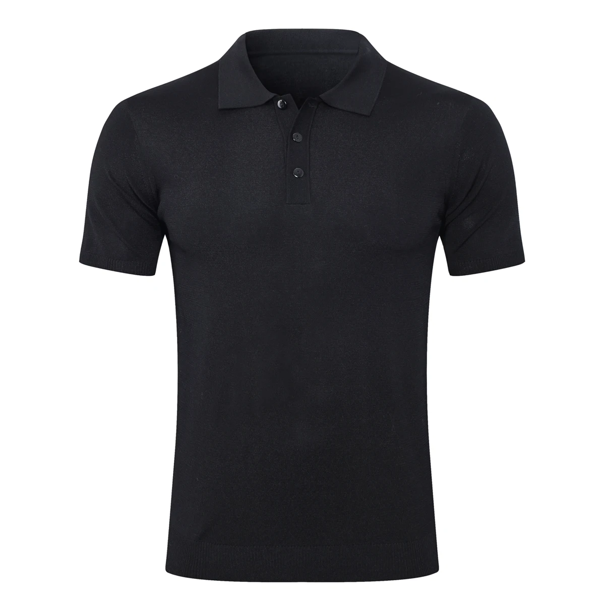 OECHSLI T-shirt Silk Polo 2025 New Thin Men\'s short Sleeve Button fashion elastic Breathable comfort high quality Big Size M-5XL