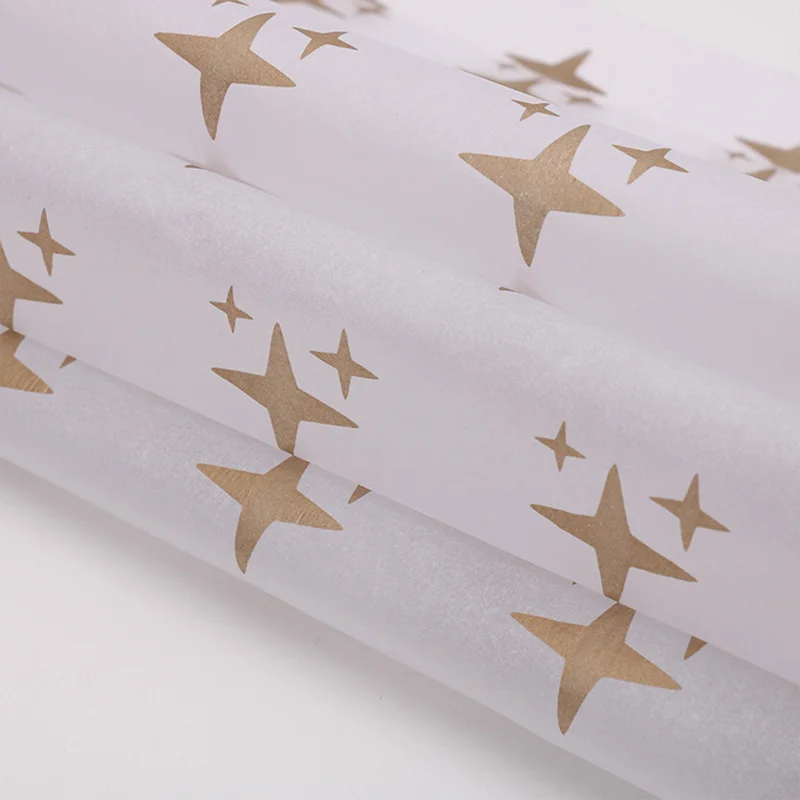 17g Copy paper Wholesale Custom gift packing paper Printed Logo Wrapping paper Tissue Paper With Gold Logo clothes packaging