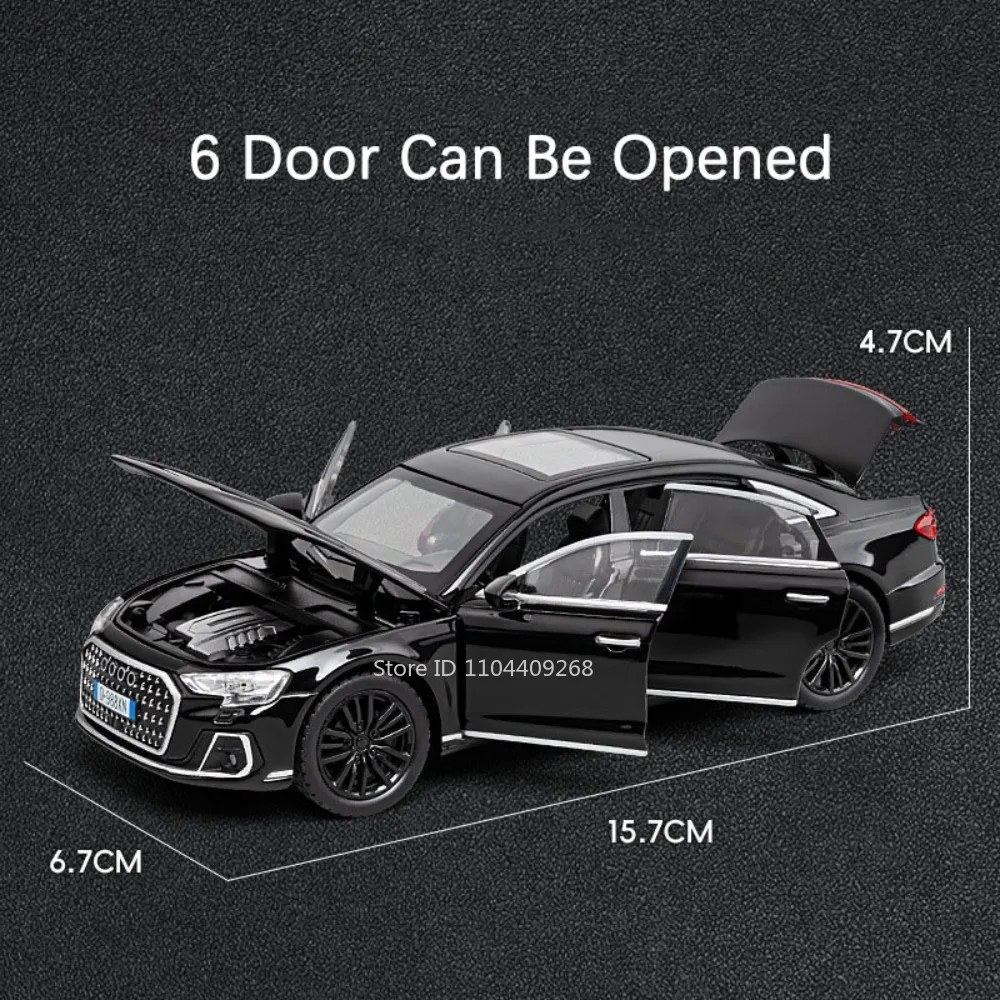 1:32 A8 RS6 車モデルおもちゃのドアオープンサウンド軽合金ダイキャスト衝撃吸収シミュレーション車両モデル装飾品ギフト