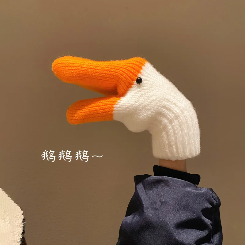 1/2/3 Paar handgemachte Sillys Goose Fäustlinge aus Wolle für den Winter, weich, warm, Fleece-Handschuhe für Damen und Herren, Weihnachtsgeschenk, Weihnachtsgeschenk