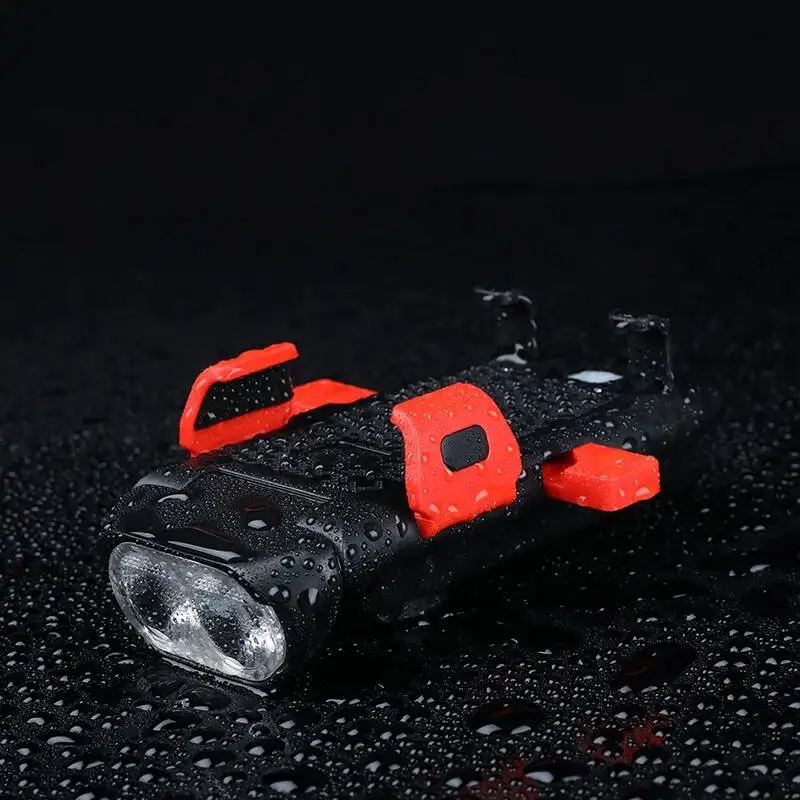 

ESLNF New Arriver 4 In 1 USB Rechargeable Waterproof Bike Head Lights Led Horn With Phone Holder Bicycle Light