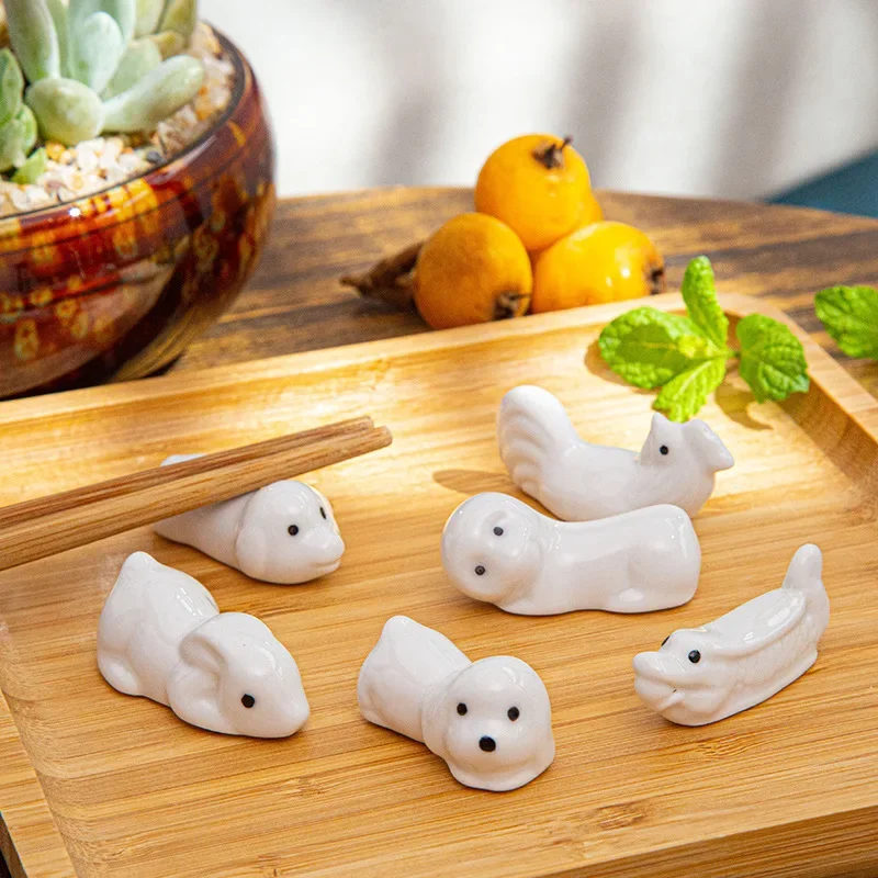 

Creative Ceramic Chopstick Rack, Japanese Style Chopsticks Shelf, Bone China, Animal, 10PCs