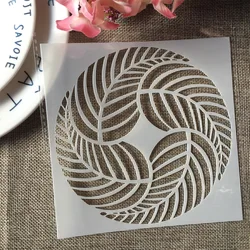 6*6inch Mandala Leaves Round DIY Layering Stencils Painting Scrapbook Coloring Embossing Album Decorative Template