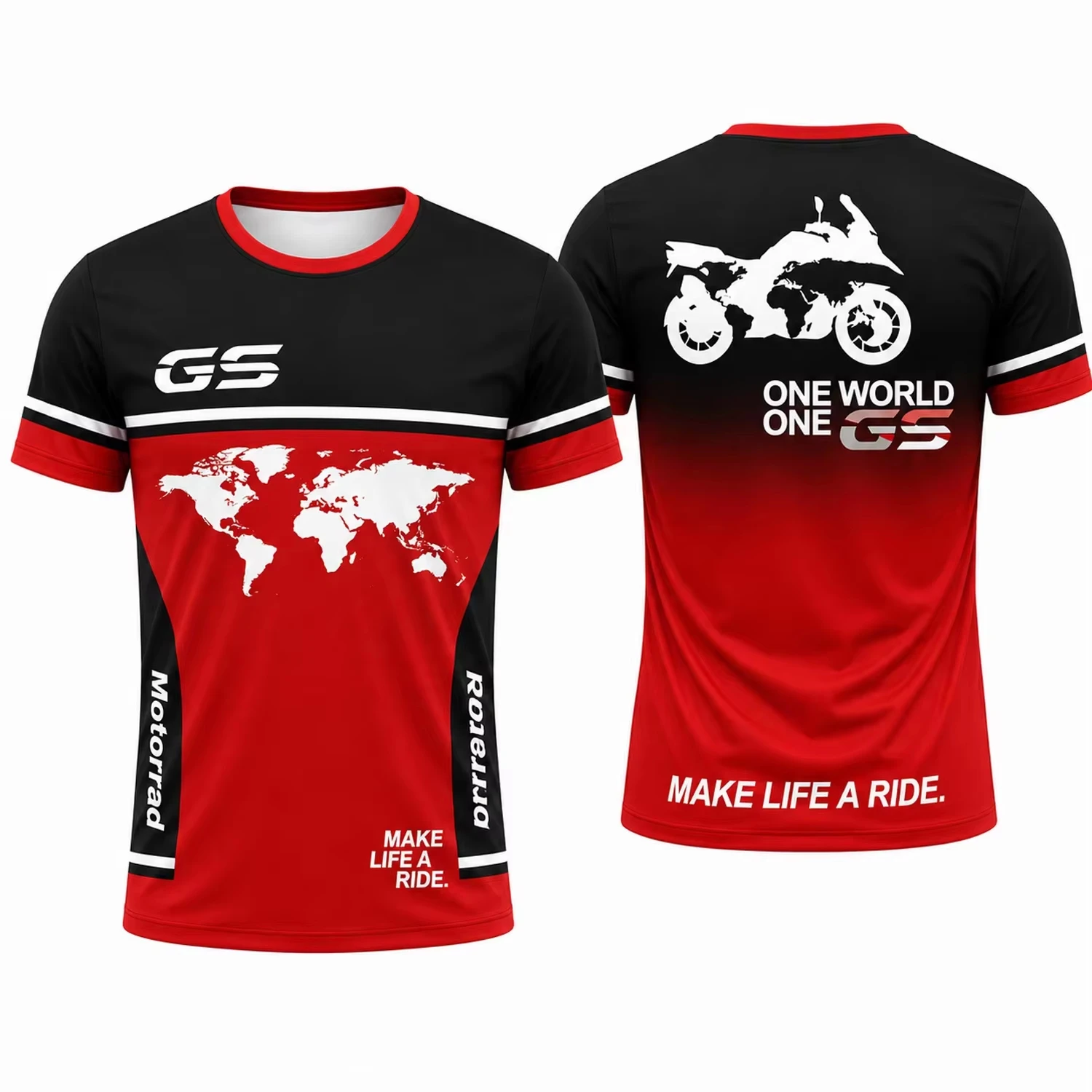 2026 Neue Herren GS Motorrad Sportbekleidung mit dem Text „Die ultimative Maschine“ und Motorrad-Silhouette – Oberteile und T-Shirts für die ganze Familie passend. – Detail 5
