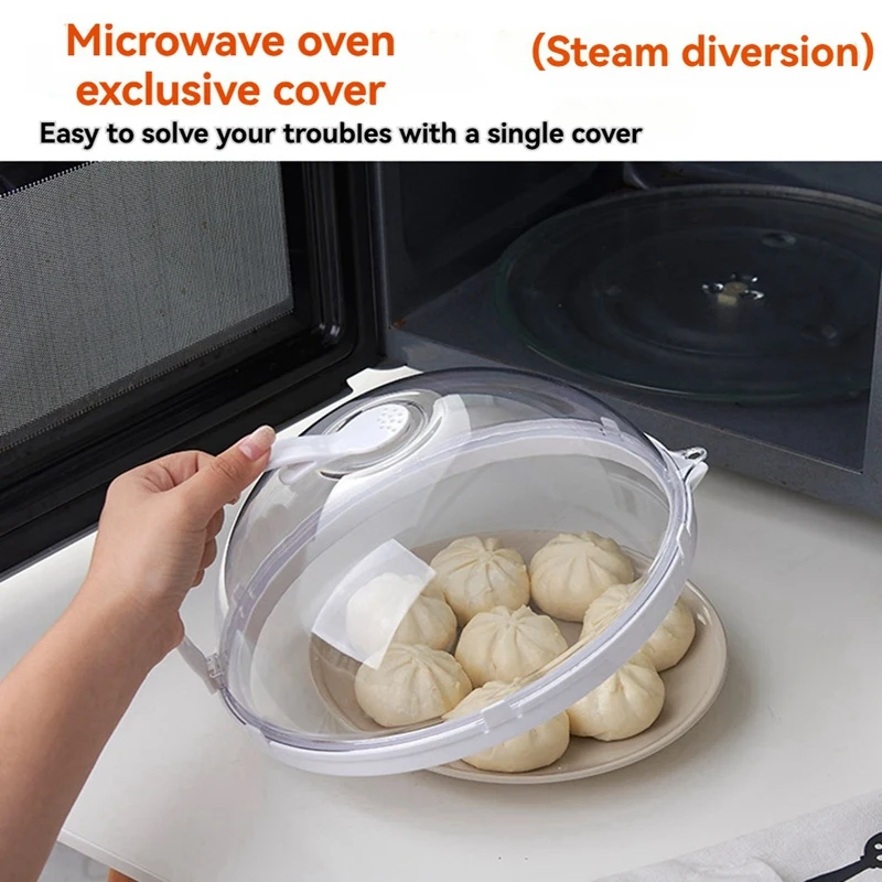 Microwave Food Splash Proof Cover, Household Oven Heating Cover, Plate Transparent Cover, Cooking Utensils Accessories