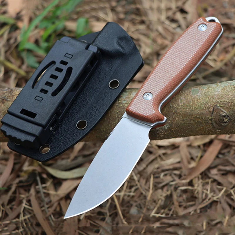 

Fixed Blade Knife 14C28N Steel Full Tang Straight Knife With K Sheath Linen Handle Portable Outdoor Survival Knives Camping EDC