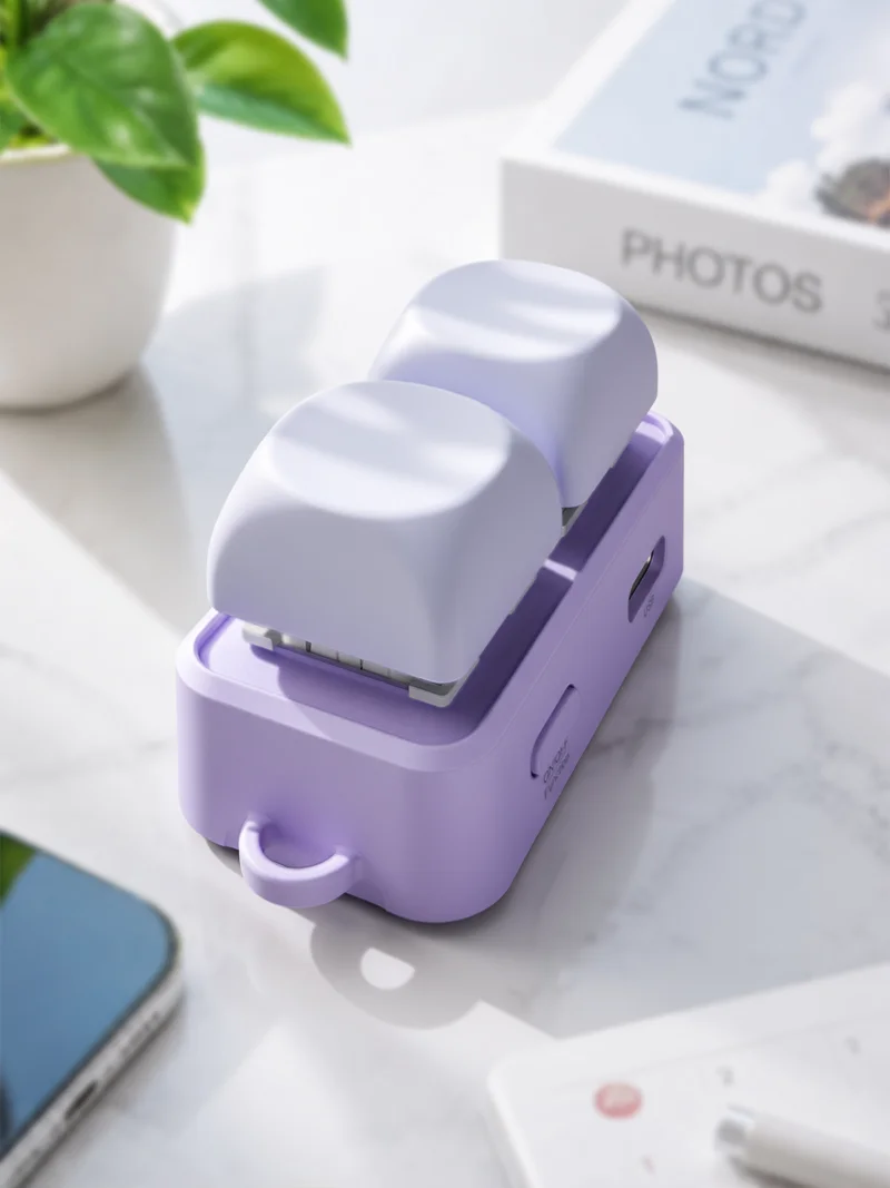 Purple Free2 Small Keyboard, Mobile Phone Keyboard, Tablet, Bluetooth Remote Control, Page Turner, Lazy Person's Wonder Tool