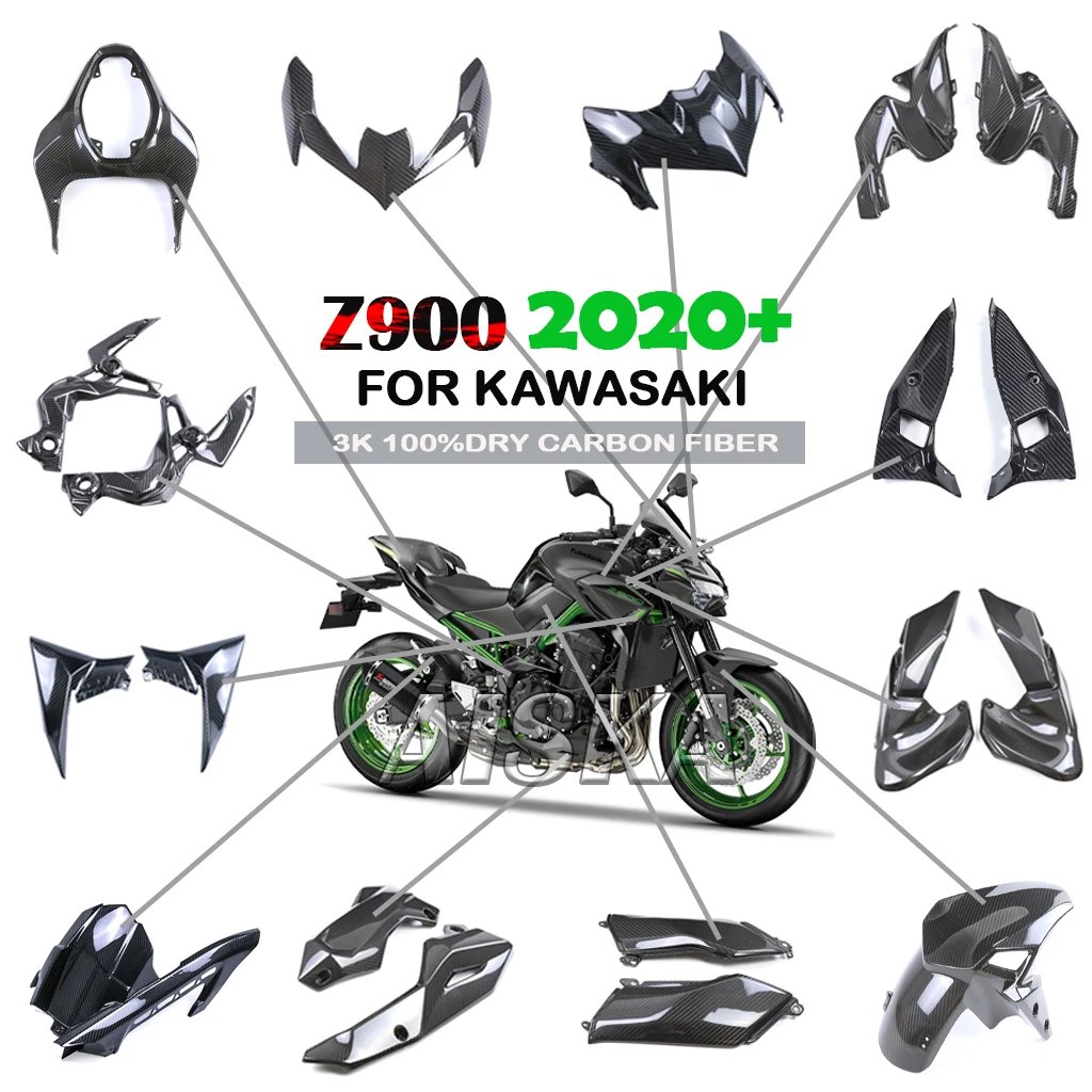 accesorios-para-motocicleta-kawasaki-z900-z-900-2020-2021-2022-2023-2024-panel-lateral-guardabarros-kit-de-carenado-delantero-fibra-de-carbono-seca-3k