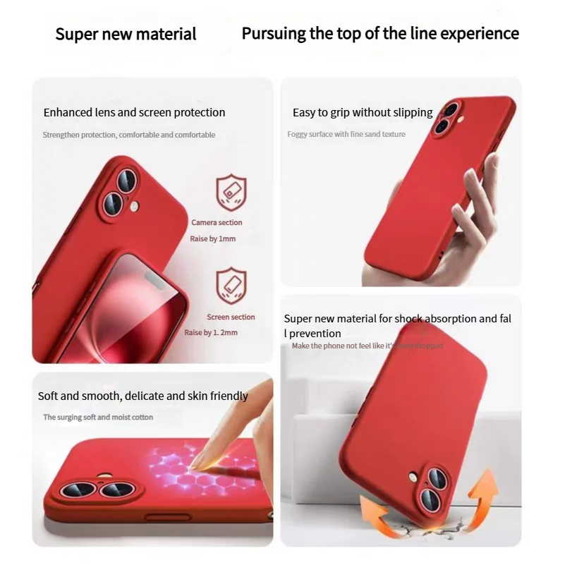 Original Liquid Silicone For Magsafe Magnetic Case For iPhone 17 Air 16 Plus 15 14 13 12 Pro Max 11 16E X XS XR Matte Soft Cover - náhled 6