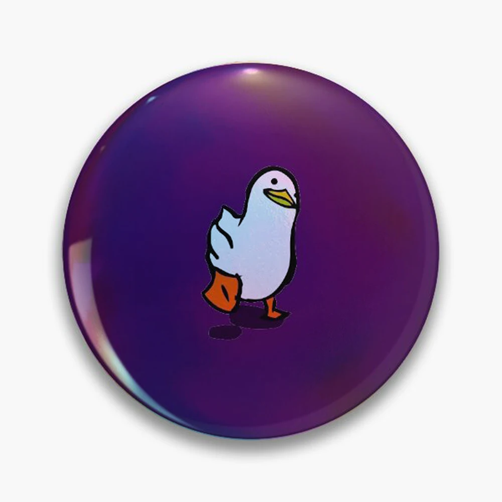 Copy of Life goes on duck Pin Holographic Star Heart Pin Brooches Laminated Button Fashion Accessory