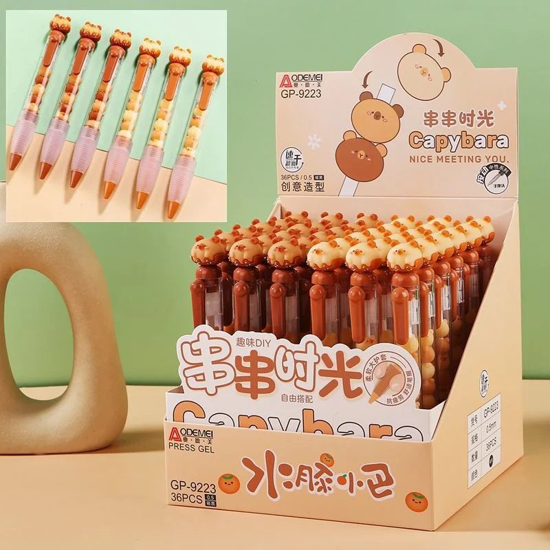 36-ピース-ロットクリエイティブカピバラプレスゲルペンかわいい-05-ミリメートル中性ペン学校筆記用品プロモーションギフト