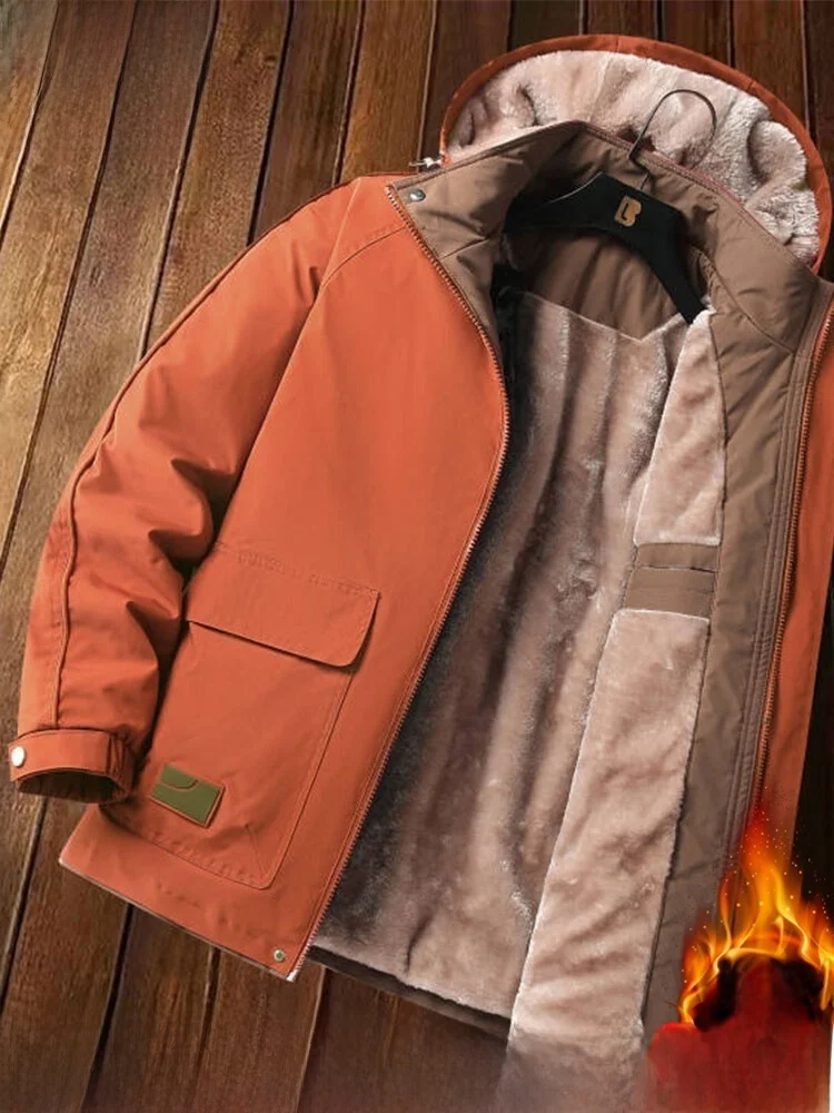 

Мужская утепленная куртка TUCANO с капюшоном на флисовой подкладке, осенне-зимняя верхняя одежда, повседневная хлопковая рабочая куртка большого размера