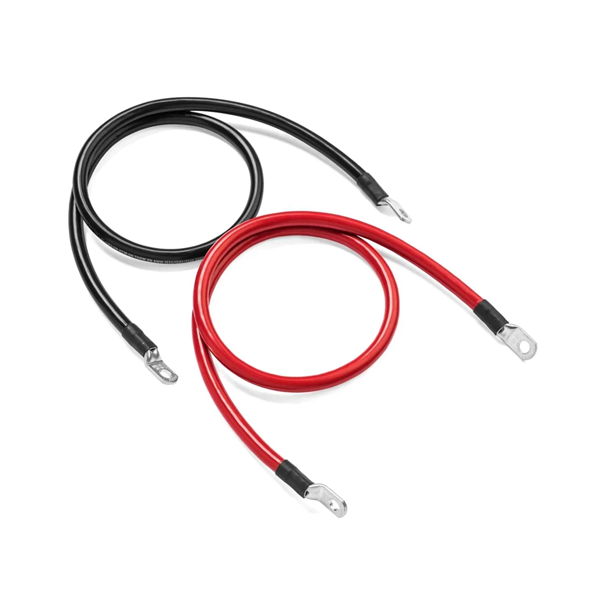 Battery Inverter Cable Set with Terminals 8 AWG Gauge Super Soft Silicone Wire, Power Connection Cable with Lugs