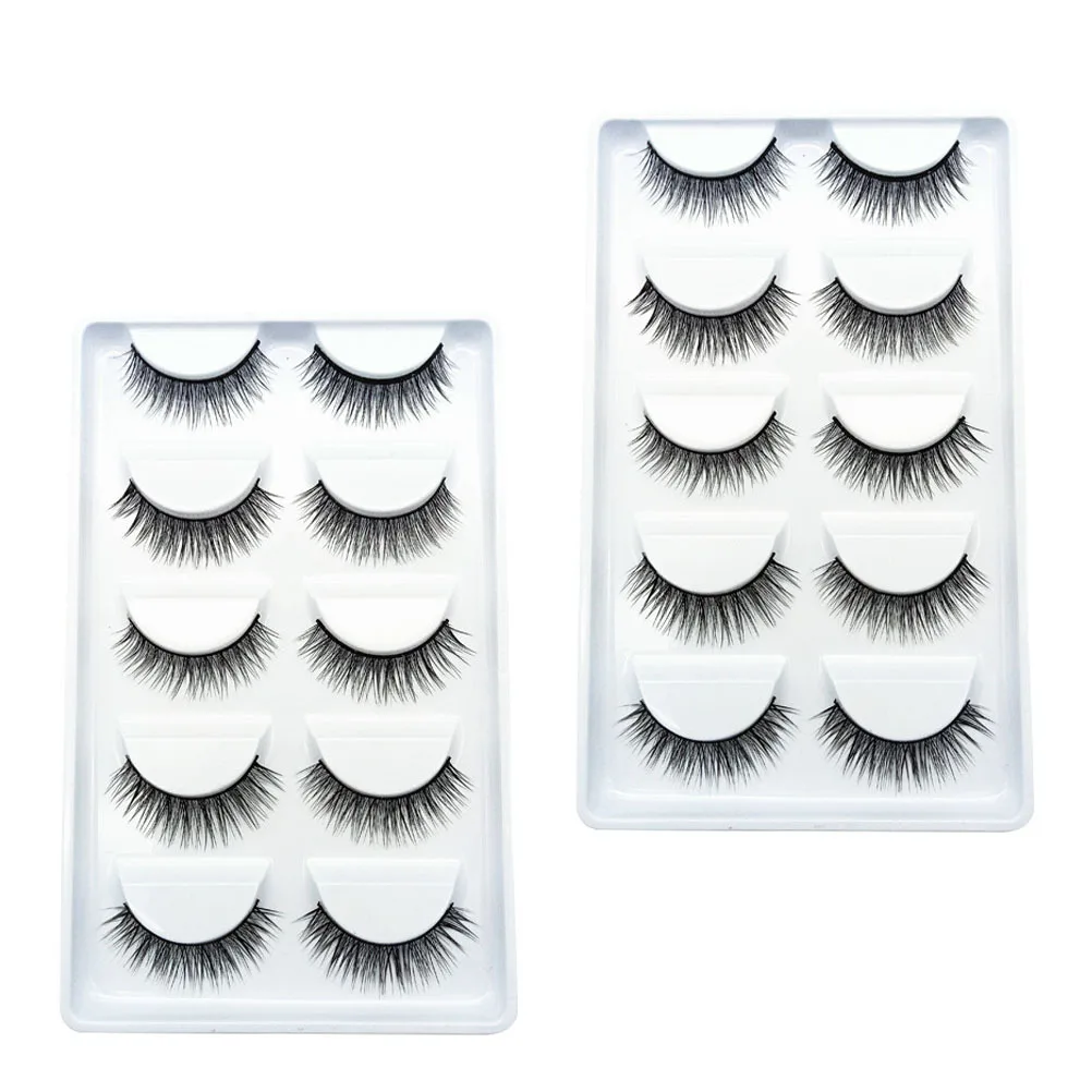 10 pares de cílios postiços design natural menina beleza cílios maquiagem acessório uso simples cosméticos cílios postiços profissional