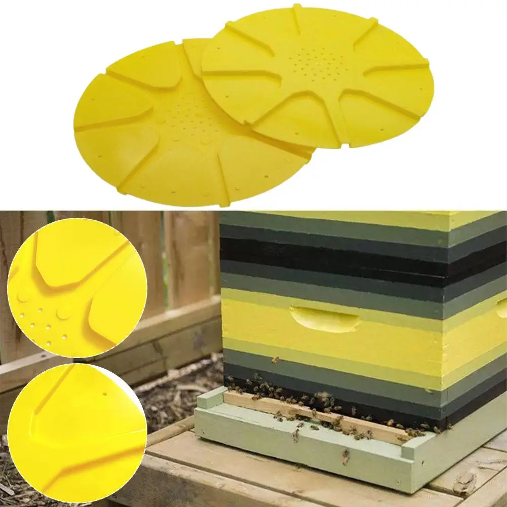 8 Ways Yellow Large Disc Beehive Door Beekeeper Equipment Equipmen Beehive Anti-escape Beekeeping Flight Plastic Outdoor Co K7I2