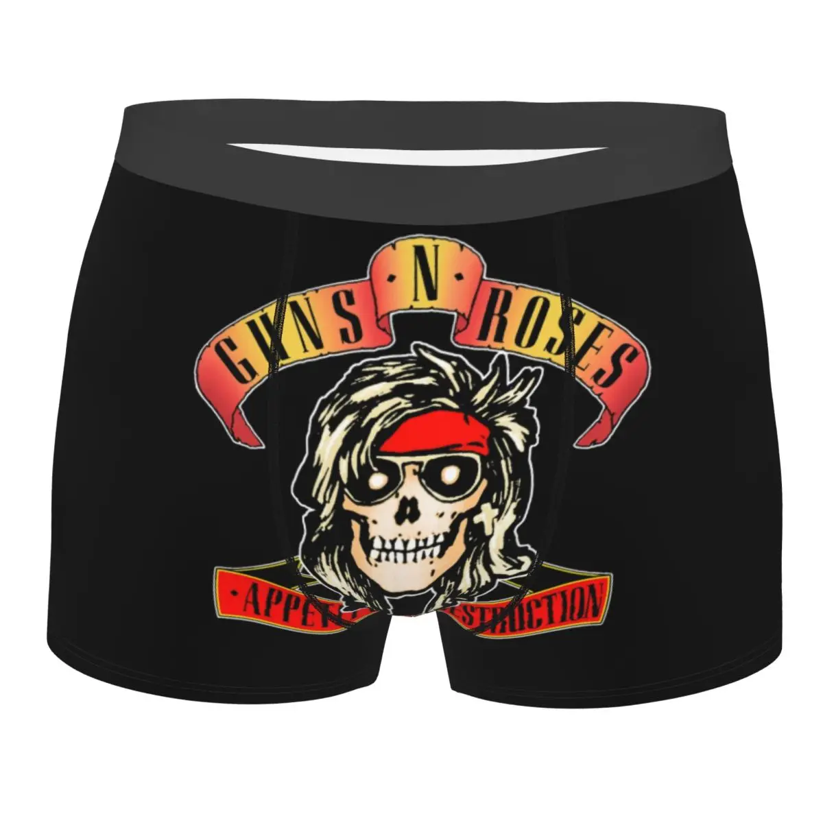 

Мужские боксеры Heavy Metal Guns N' Roses с 3D-принтом, эластичные трусы-брифы