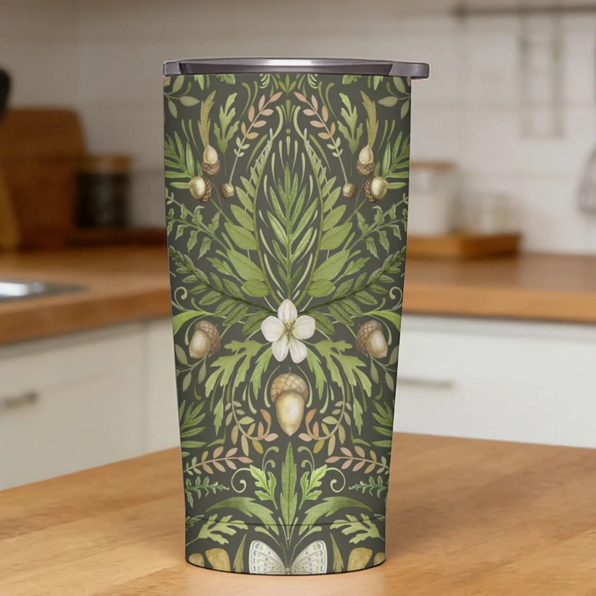 Rural flowers Stainless Steel Tumbler With Straws  Travelist Coffee Mug 20oz Cold and Hot Water Bottle,