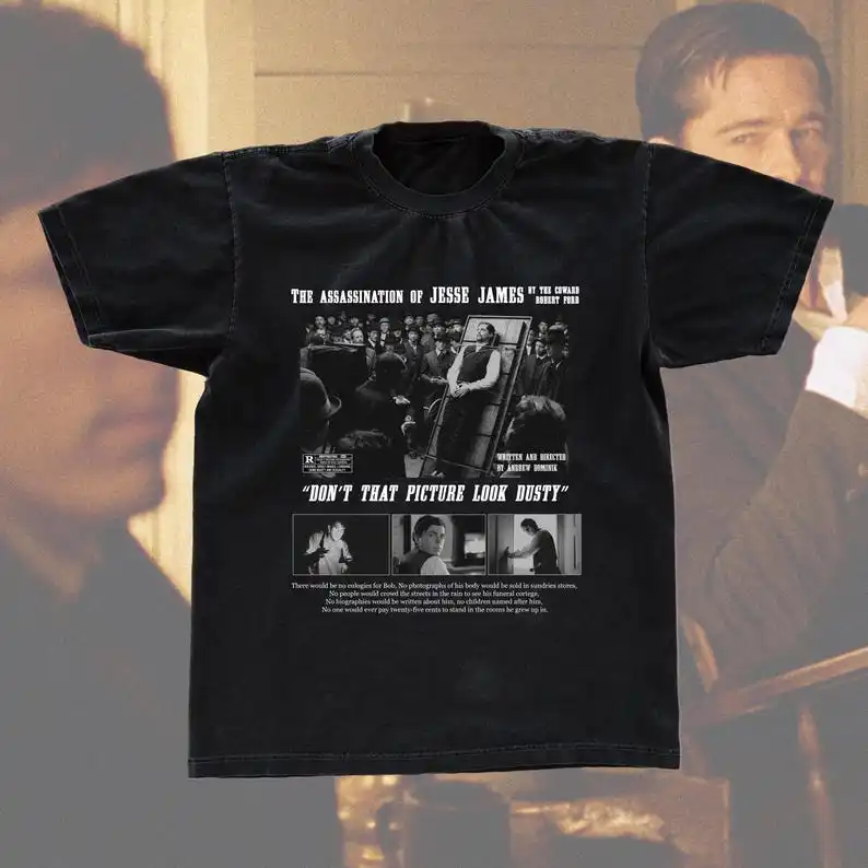The Assassination of Jesse James Vintage Style Graphic T-shirt Teeshirt for Movie Lovers Western Movie Merch | Film Gift