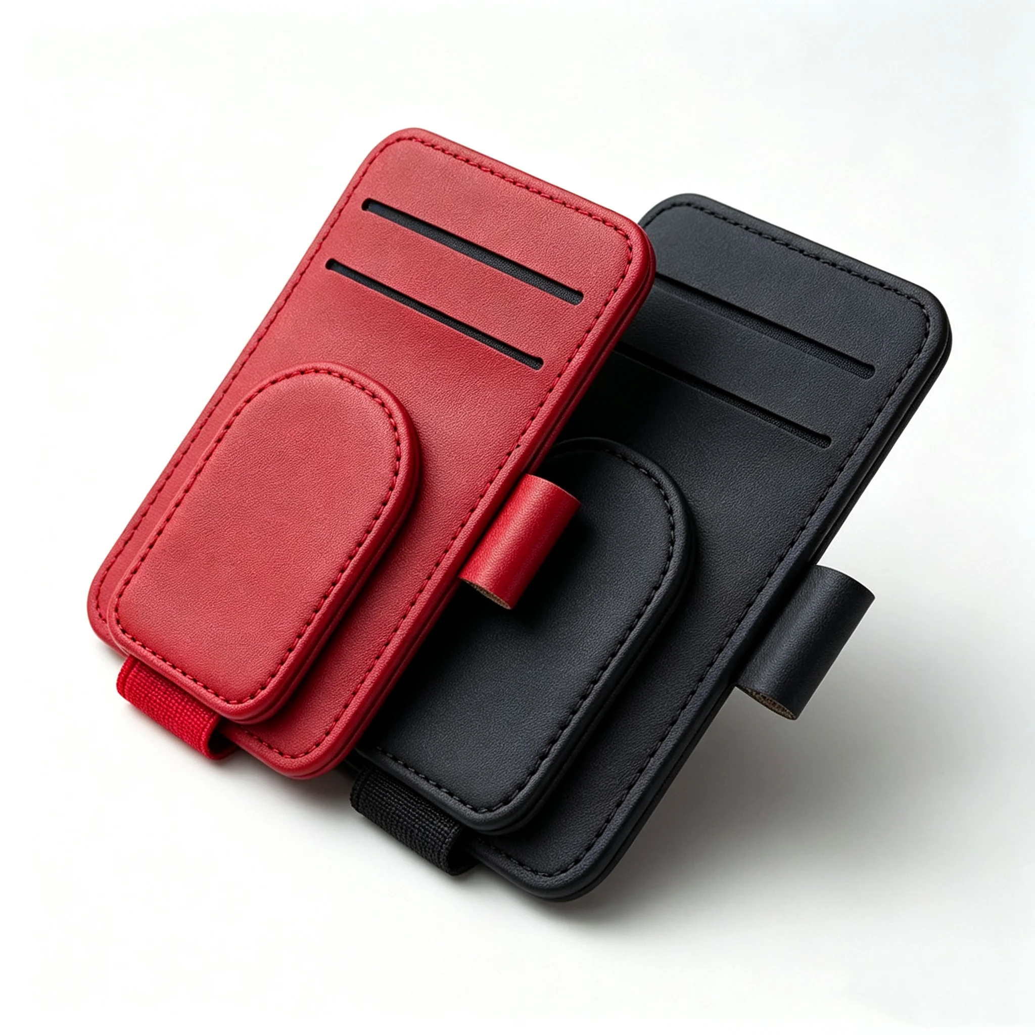 1 Piece with Random Color, Multifunctional Car Sun Visor Stylish Glasses Clip, Scratch-Resistant Glasses Storage Clip with Dual Slots, Universal Car Ticket and High-Speed Card Holder, Car Interior Decoration Accessory