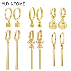 925 Sterling Silver Ear Needle Minimalist 3mm/10mm round ball Pendant Earrings Vintage Long Earrings for Women Fashion Jewelry