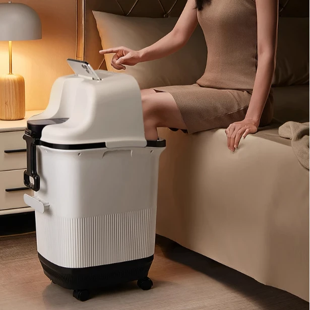 Home Over Calf Foot Bath Bucket: Constant Temperature Heating, Automatic Massage, High & Deep, Over Knee Fumigation