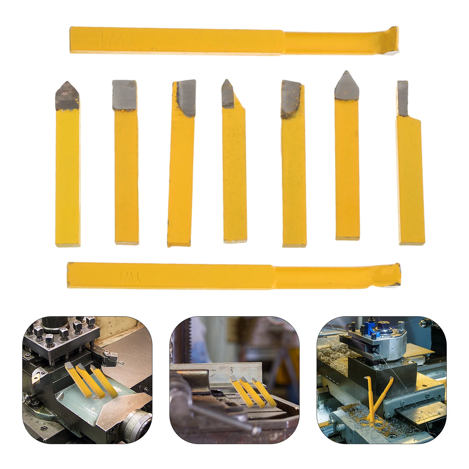 

1 комплект, желтый маленький летающий нож, сварочный токарный инструмент из сплава 8x8 мм, прецизионный токарный станок, держатель инструмента для металлообработки, мини-токарный станок
