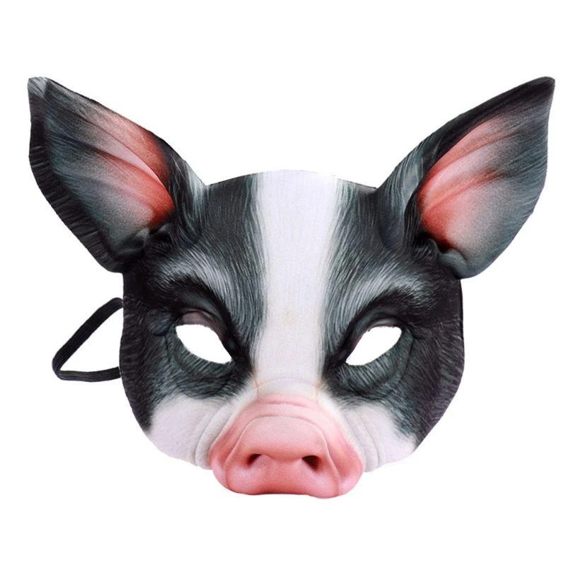 

Y5GC Halloween Unisex Pig Animal Animal Half Face Mask Festival Festival Party Party Cancy Cosplay Costume