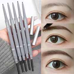 Double Head Eyebrow Pen Natural Matte Smooth Brow Pen Waterproof Long-Lasting Black Brown Eyes Brow Pencil with Brushes Cosmetic