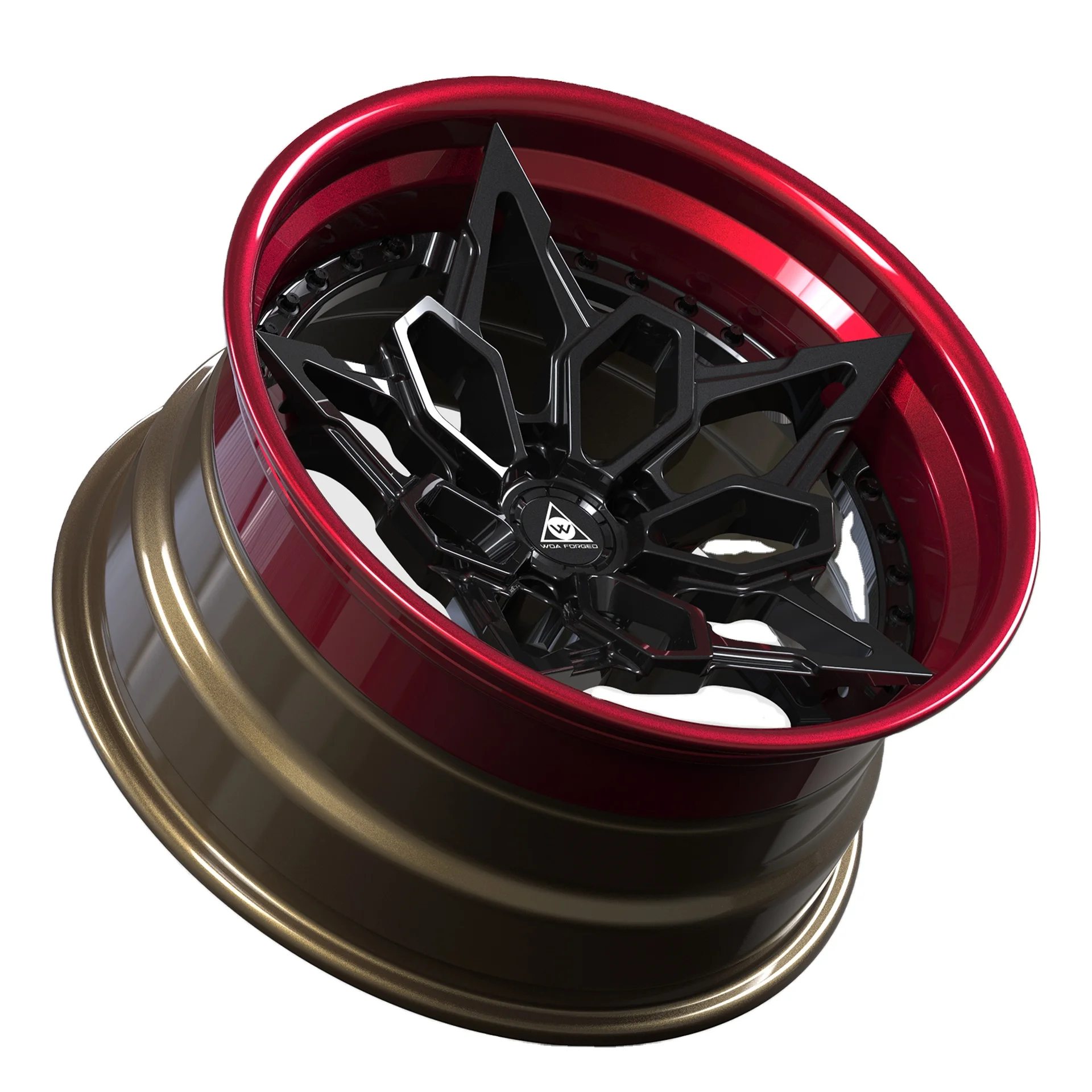 

Wheels Rims 3 Piece Forged Alloy Aluminum Customized Lightweight Aluminum Wheels 17 18 19 20 21 22 Inch Aluminum Rims
