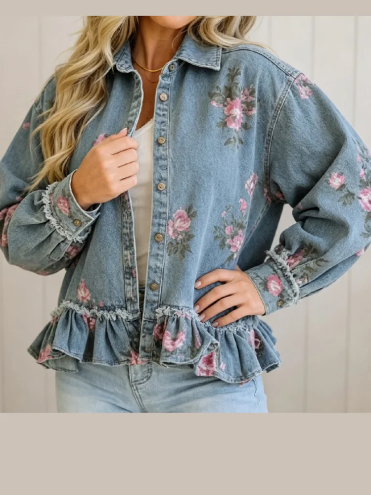 Женская джинсовая рубашка-курт – обзор и цена Denim Jacket Vintage