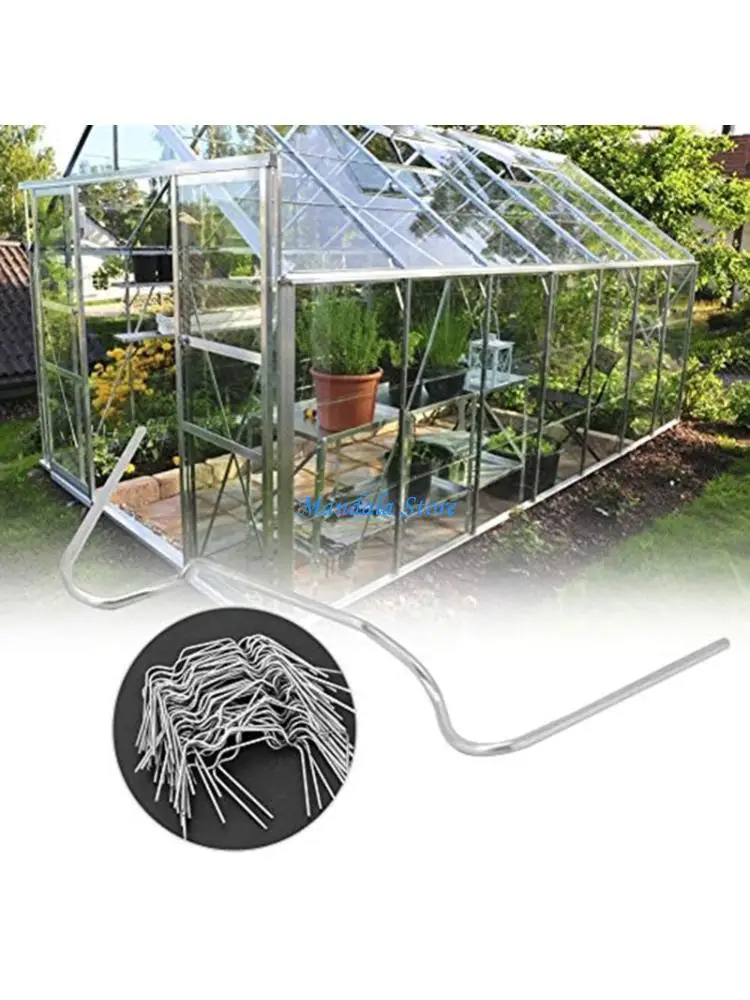 U2JC Set of 50 Stainless Steel Greenhouses Glass Retainer Clip AntiRust Spring Clamp W Clip For Secure Frame Attachment