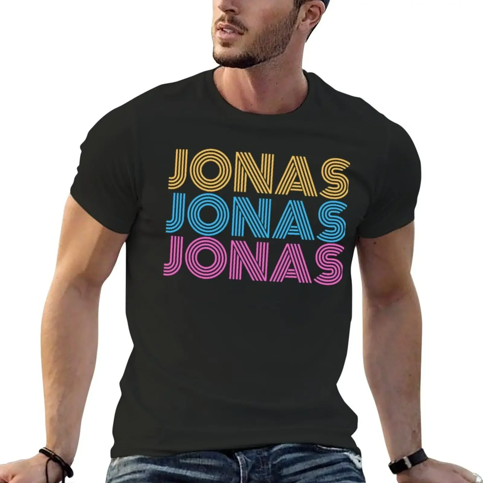 

Retro jonas T-Shirt summer tops graphic tee shirt designer shirts Men's t shirts