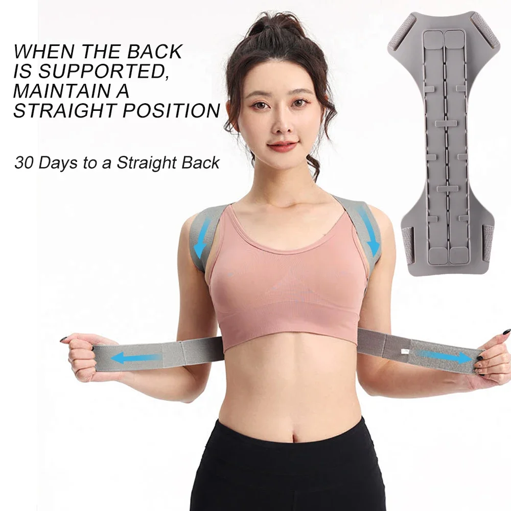 Adjustable Upper Back Brace for Clavicle Support and Providing Pain Relief From Shoulder - Comfortable Upright Back Straightener