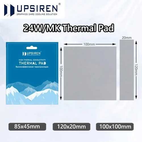 Upsiren 24W/MK GPU CPU almohadilla térmica disipador de calor almohadilla de silicona conductora de refrigeración 85x4 0/100x1 0/120x20mm almohadilla térmica de alta calidad