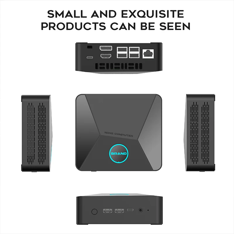 ERYING-Mini PC N5100 de 11. ª generación, ordenador de escritorio para juegos, DDR4, 8GB, 128GB, 256GB, SSD, NVME, Windows 11, tipo C