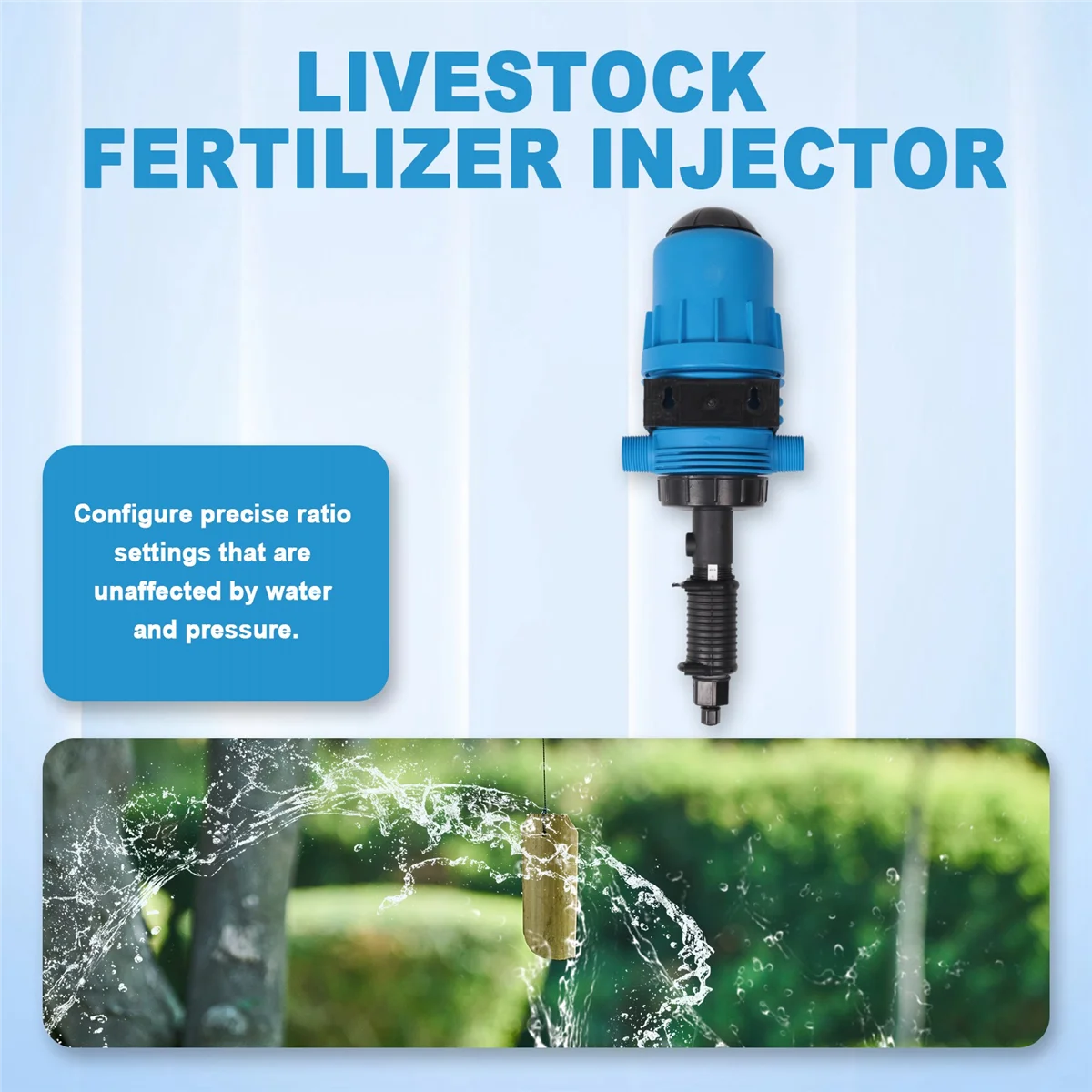 

AA38M Fertilizer Pump Water Powered Dosing Pump Mix Chemical Injector Proportioning Dispenser Liquid Mixer Livestock Fertilizer