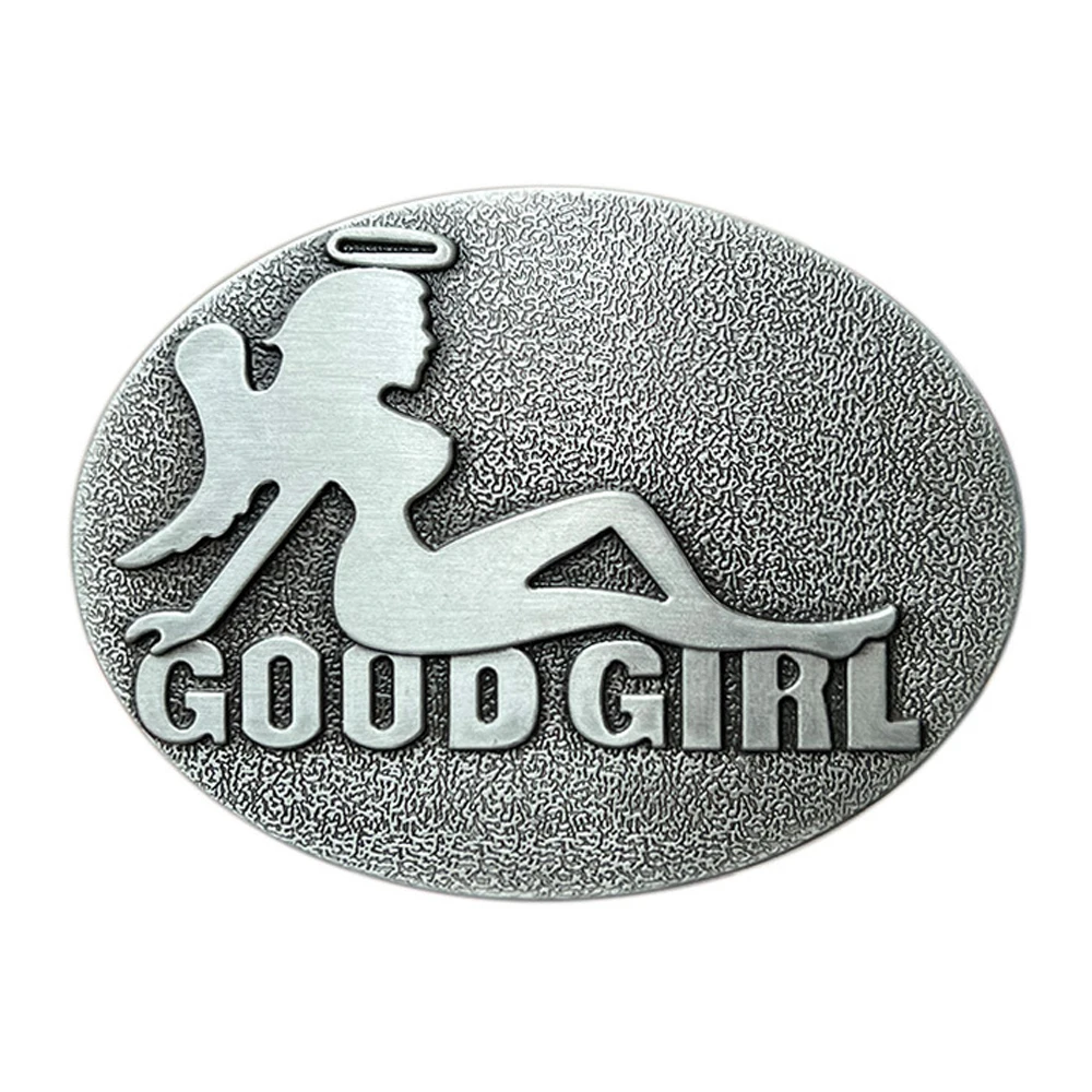 Western Cowgirls Good Girl Zinc Alloy Metal Belt Buckle for Women High Quanlity Hebilla Cinturon Hombre Cheapify Dropshipping