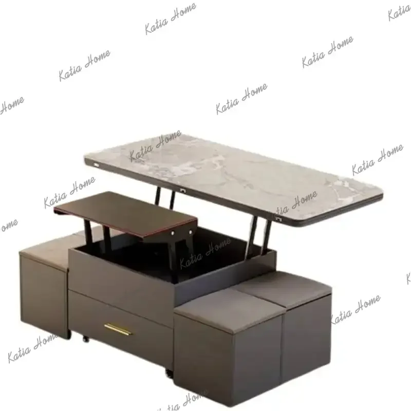 Factory Direct White Design Coffee Tables Glass Storage Wood Luxury Dining Desk Coffee Tables Living Room Floor Mesa De Centro S
