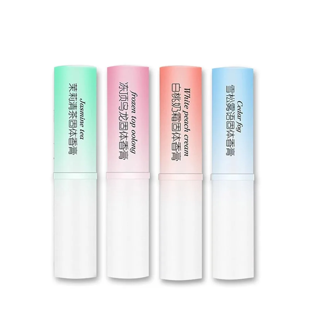 

Set of 4 Solid Portable Pocket Balm Perfumes for Travel Use Natural Scented Perfumes