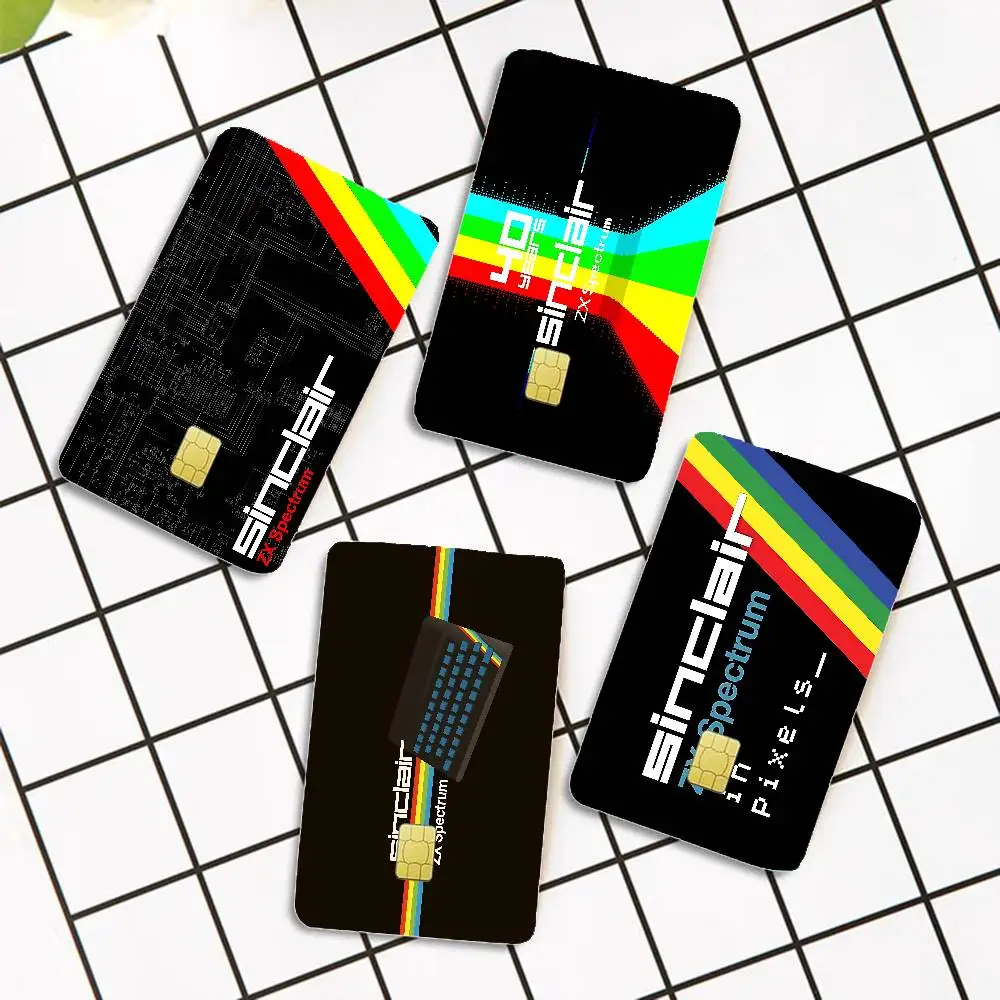 Sinclair Zx Spectrum Cool Anime Cartoon Bear Skin Sticker Film Tape Case For Big Credit Debit Card Front Side