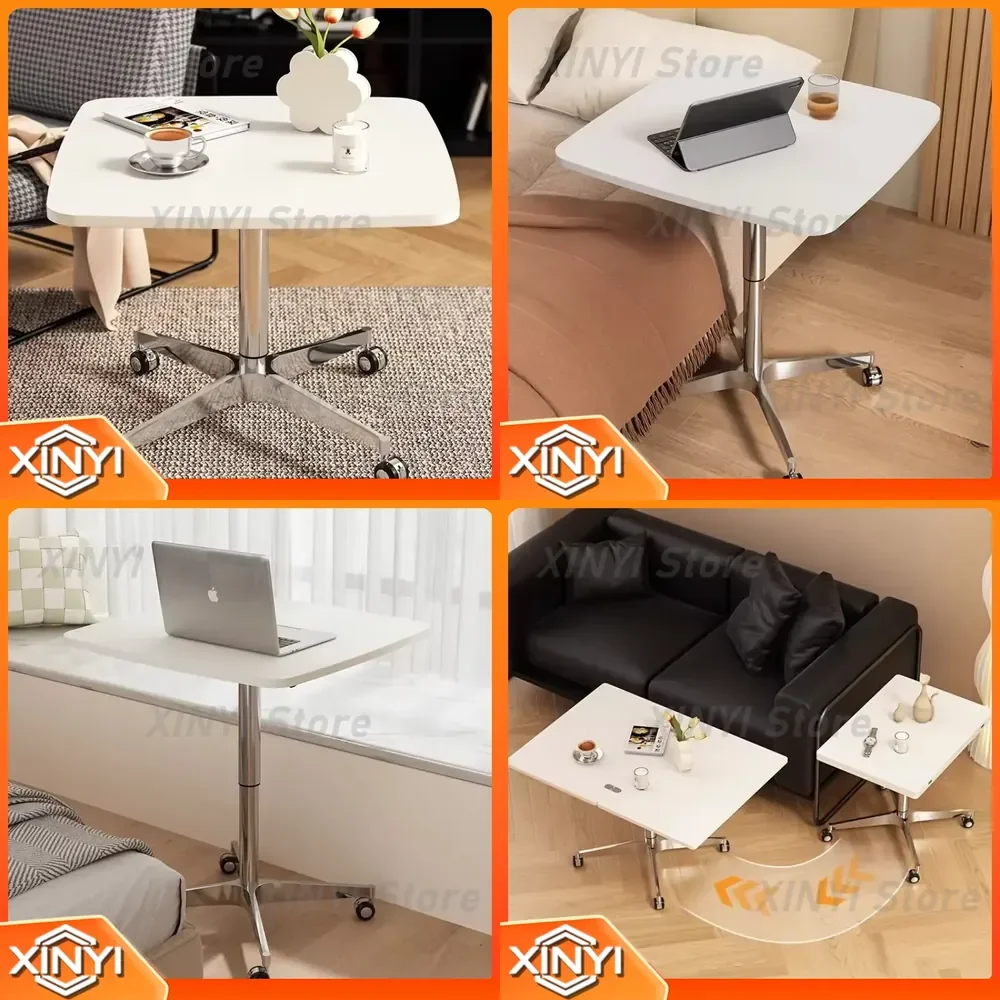Multifunctional Lift Coffee Table for Small Spaces Convertible Study Desk Computer Desk Rolling Compact Dining Table Living