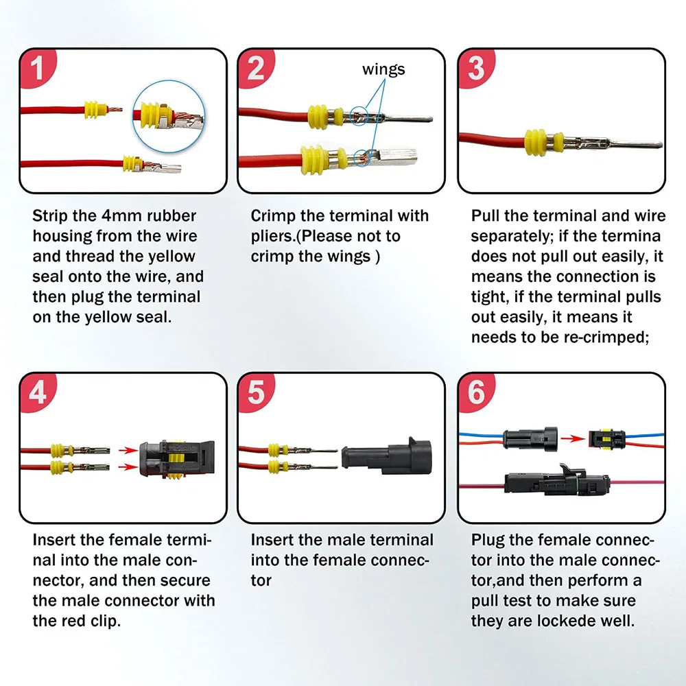 Waterproof Connectors Kit Automotive Wire Connector Electrical In Car Wiring Auto Seal Socket  With Ratcheting Wire Crimper