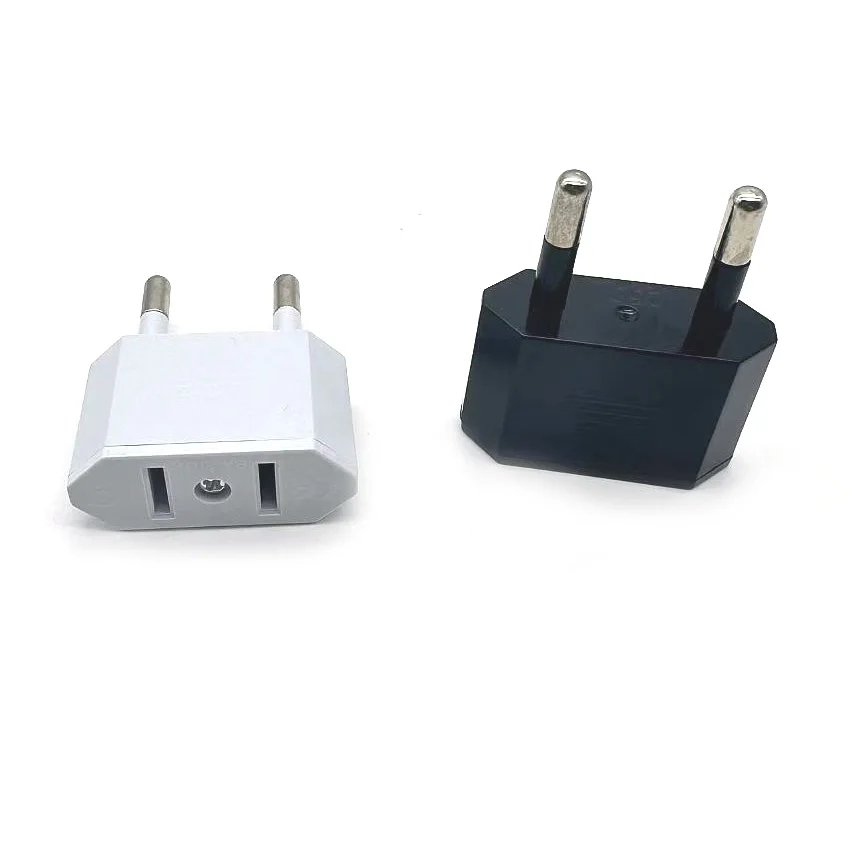 

50pcs American China To EU Europe Travel Power Adapter 2 pin US To EU Plug Adapter AC Converter Type C Plug Electrical Socket