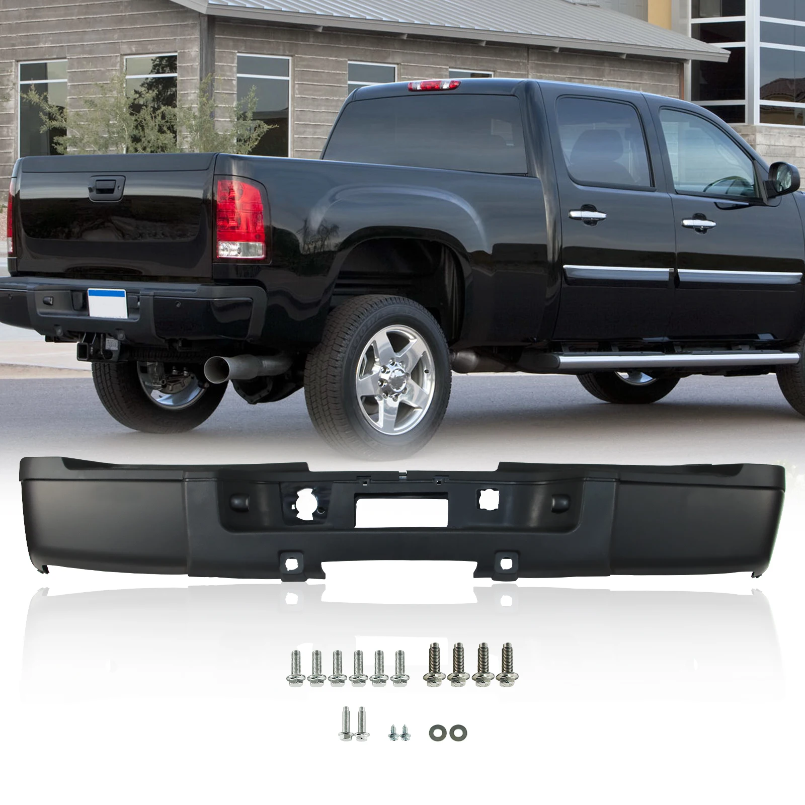 

25832210-PFM GM1103168 New Step Bumper Face Bar Rear for Chevy Silverado 2500 HD