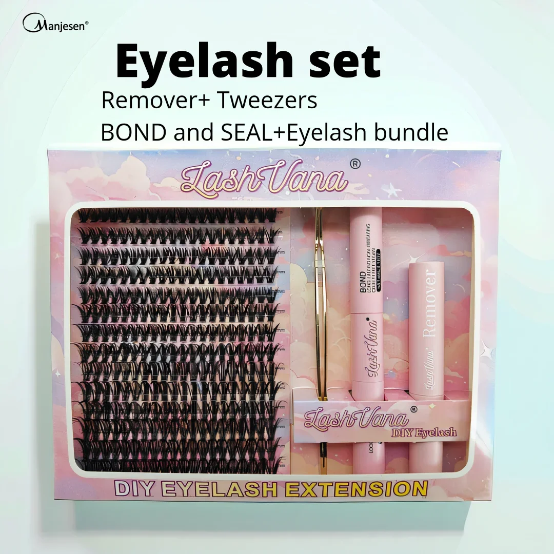 

Eyelashes 280 PCS 8-16mm Clusters Lash Bond and Seal Makeup Tools DIY Lashes Extension Kit for Gluing Lashes Gluing Glue Veyes