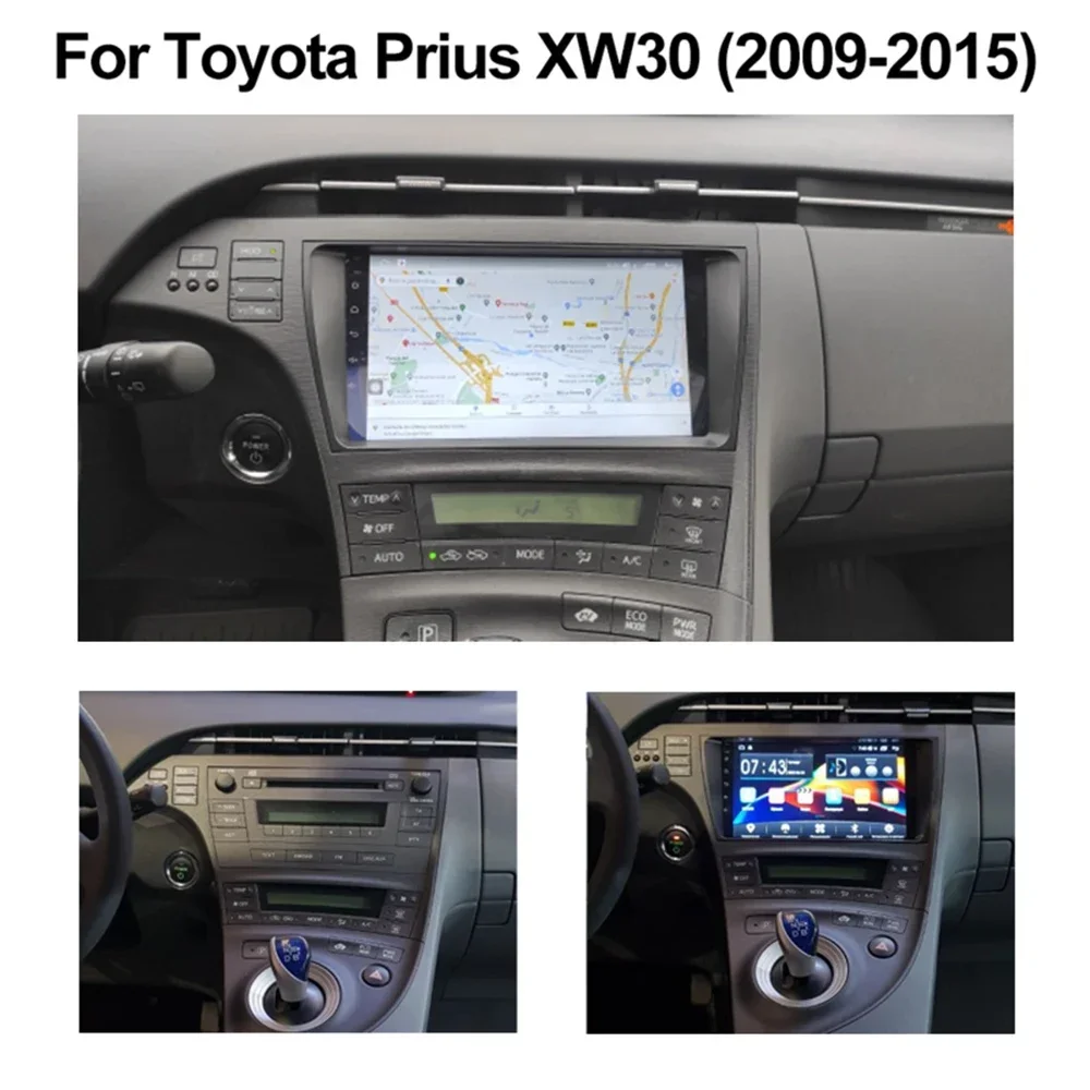 for Toyota Prius XW30 2009-2015 Android 13 Car Radio Multimedia Video Player GPS Navigation Stereo CarPlay DSP