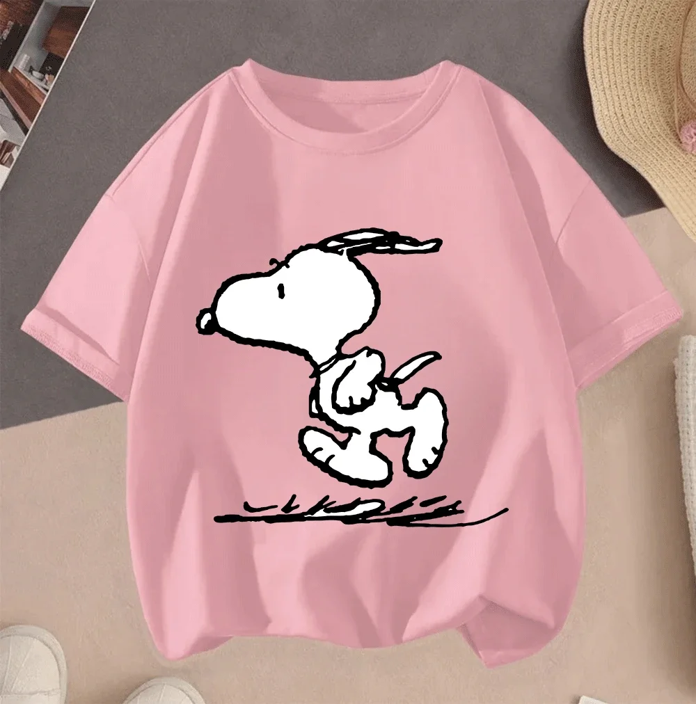 

2D Snoopy Cartoon Character Combination 2026 Summer Short Sleeve Casual Hot Sale Tees