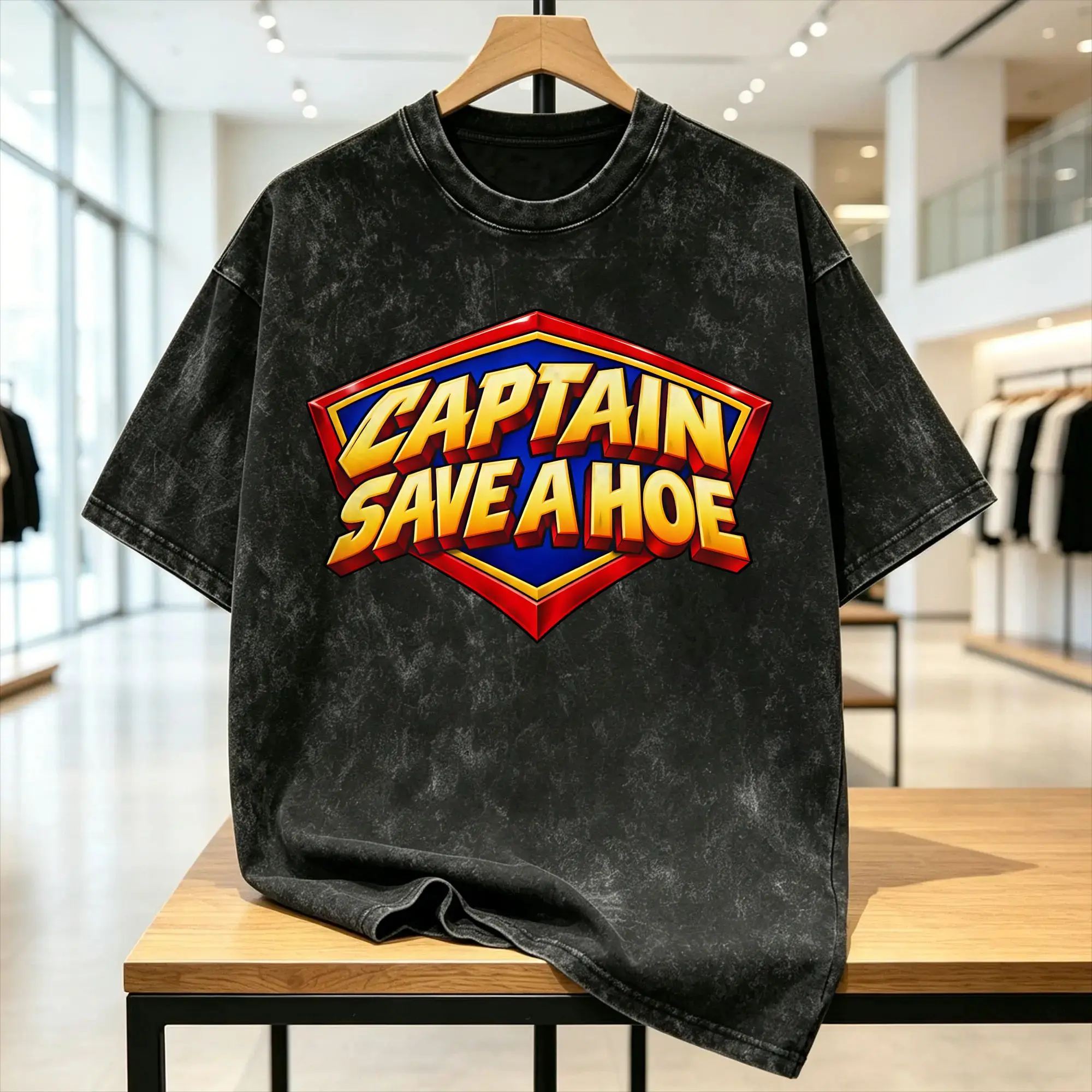 Captain Save a Hoe T-Shirt  Hip Hop T Shirts Short Sleeve Streetwear Tshirt Summer Casual Comfortable Oversize Clothes