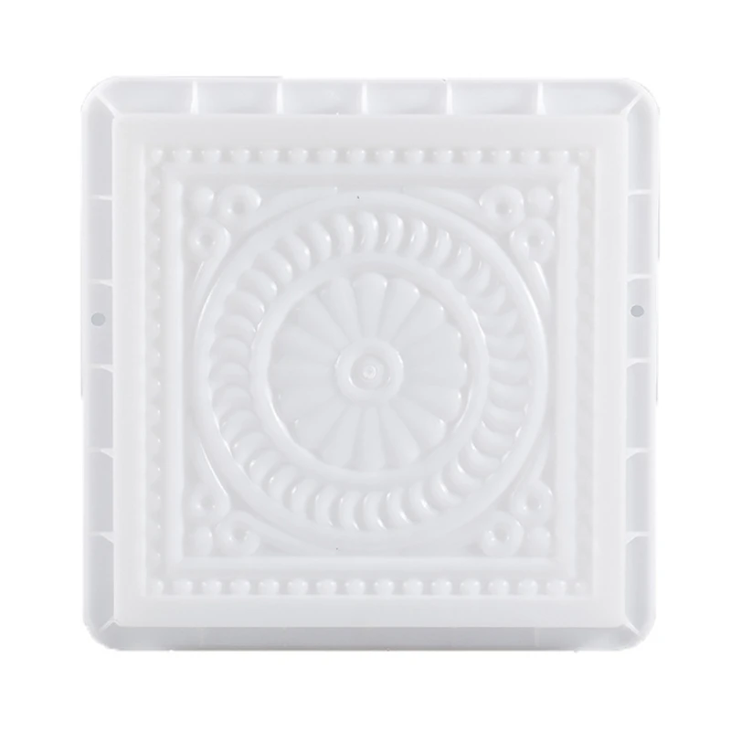 Molde pavimentação quadrado floral vintage, faça você mesmo, jardim, concreto, pedal pedra, pavimentação, cimento, tijolo,